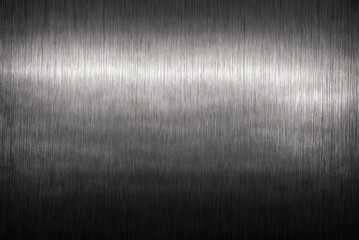 Stainless steel texture with shine. Silver steel background. Metal