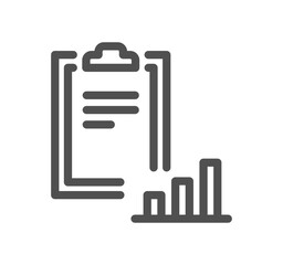 Calculation and accounting related icon outline and linear vector.	
