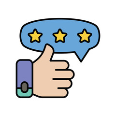 feedback icon with white background vector stock illustration
