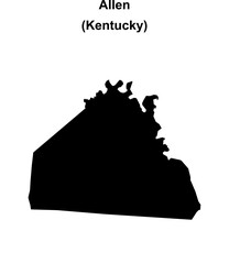 Allen County (Kentucky) blank outline map