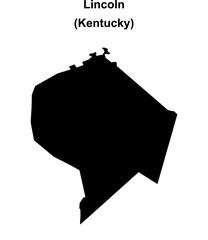 Lincoln County (Kentucky) blank outline map