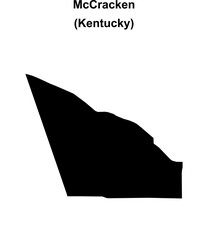 Obraz premium McCracken County (Kentucky) blank outline map
