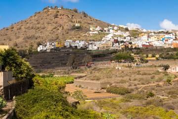 Paisaje de La Montaña de Arucas en la isla de Gran Canaria, España