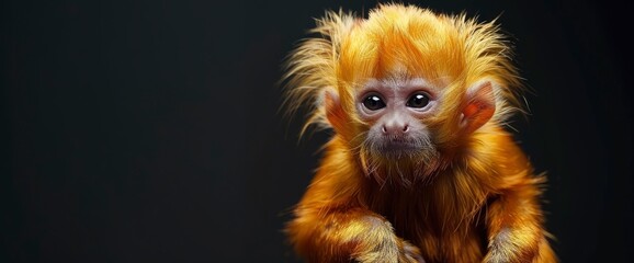 Naklejka premium Baby Golden Lion Tamarin,High Resolution, Ultra HD