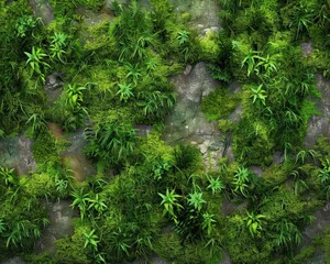 Fototapeta premium Photo of Natural moss texture with lush, green growth and organic patterns