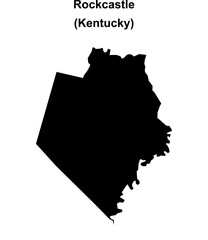 Rockcastle County (Kentucky) blank outline map