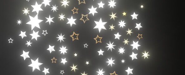 XMAS Stars - Glossy 3D Christmas star icon. Design element for holidays. -