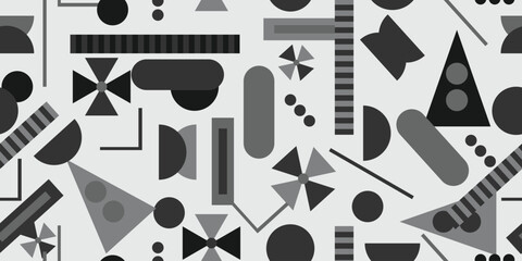 Geometric seamless pattern. Abstract graphic shapes design simple pattern. Texture design for textile fabric print and wallpaper. 
