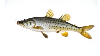 Fototapeta premium fish on a white background, catfish isolated on white background