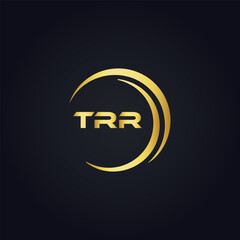TRR logo. T R R design. White TRR letter. TRR, T R R letter logo design. T R R letter logo design in GOLD, GOLDEN LOGO, THREE, style. letter logo set in one artboard. T R R letter logo vector design.	