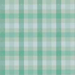 A seamless pattern of green plaid with geometric stripes in a vintage textile design