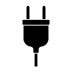 Electric plug vector icon illustration white background