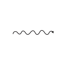 Winding wavy curved arrows. Thin wavy twisty arrow. Vector illustration. EPS 10/AI