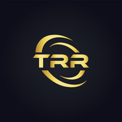 TRR logo. T R R design. White TRR letter. TRR, T R R letter logo design. T R R letter logo design in GOLD, GOLDEN LOGO, THREE, style. letter logo set in one artboard. T R R letter logo vector design.	