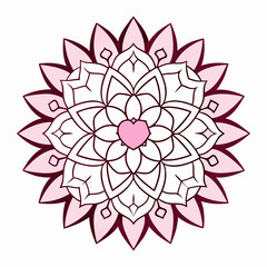 Beautiful Mandala Art with Love Emblem