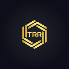 TRR logo. T R R design. White TRR letter. TRR, T R R letter logo design. T R R letter logo design in GOLD, GOLDEN LOGO, THREE, style. letter logo set in one artboard. T R R letter logo vector design.	
