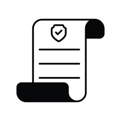 policy icon with white background vector stock illustration