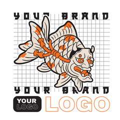 Free Vector | Flat design koi fish logo design	
