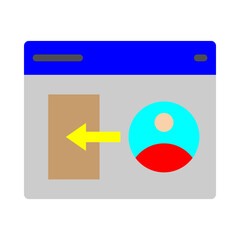 Sign In Vector Flat Icon Design