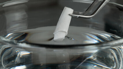 moment dental blanks for future crowns made of plaster and water