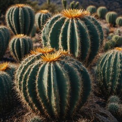 Obraz premium Living in Extremes: Cacti Thriving in Arid Climates