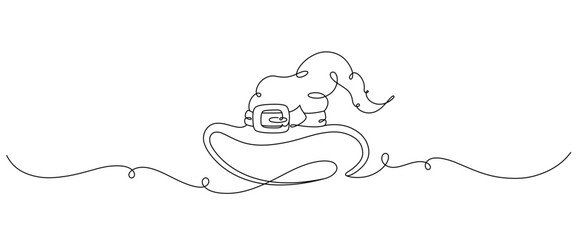 Halloween hat line art style. halloween vector elements