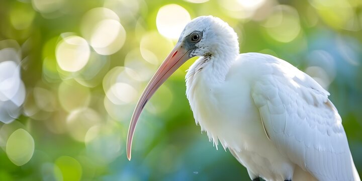 White ibis Eudocimus albus found in tropical and subtropical regions of the Americas. Concept The white ibis (Eudocimus albus) is a species of bird found in tropical and subtropical regions of the Am