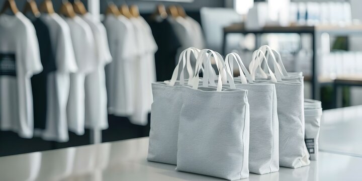 Preparing branded merchandise for promotional event in company swag kit. Concept Branded Merchandise, Promotional Items, Company Swag Kit, Event Giveaways, Marketing Materials