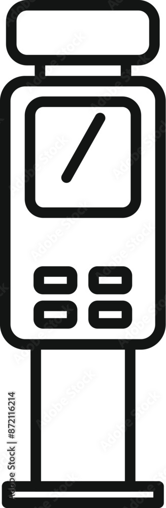 Aufkleber parking meter machine accepting contactless payment using nfc technology, parking payment system