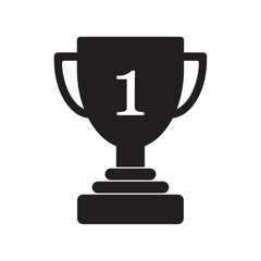 champion trophy flat icon vector