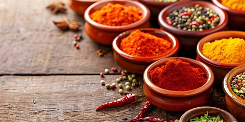 Indian cuisine ingredients on a wooden table spices and vegetables. Concept Cooking, Indian Cuisine, Ingredients, Wooden Table, Spices