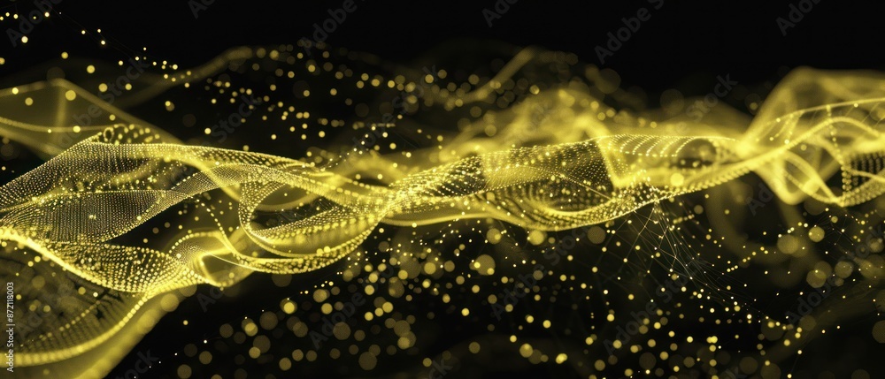 Poster digital technology network connection abstract plexus geometry background