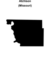 Atchison County (Missouri) blank outline map