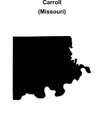 Carroll County (Missouri) blank outline map