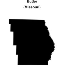 Butler County (Missouri) blank outline map