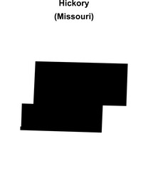 Fototapeta premium Hickory County (Missouri) blank outline map