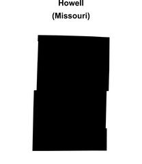 Howell County (Missouri) blank outline map
