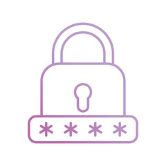 password icon with white background vector stock illustration