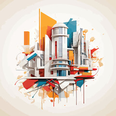  abstract  vector  about architect and architecture Adobe Illustrator Artwork