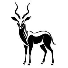 Antelope vector silhouette  illustration 