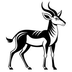 Antelope vector silhouette  illustration 