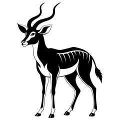 Antelope vector silhouette  illustration 