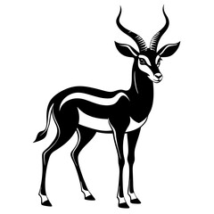Antelope vector silhouette  illustration 