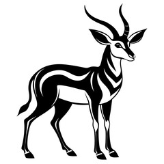 Antelope vector silhouette  illustration 