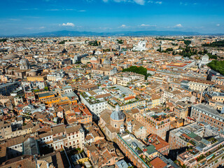 Photos of Rome city center and tourist places in spring