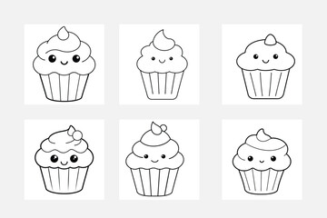 set of cupcakes