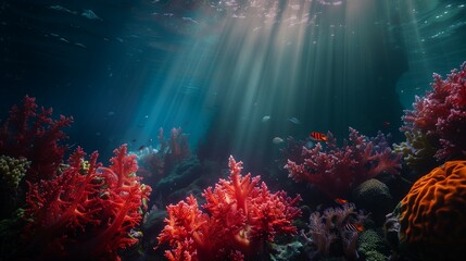 Fototapeta premium カラフルな水中