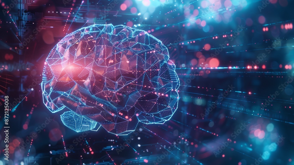 Poster Artificial Intelligence: Flying through a digital brain's data universe