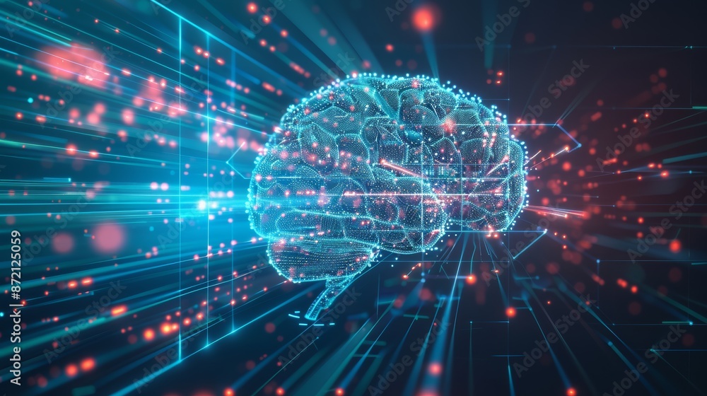 Poster Artificial Intelligence: Flying through a digital brain's data universe