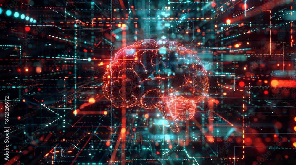 Poster digital brain: a voyage through artificial intelligence and vast data landscapes